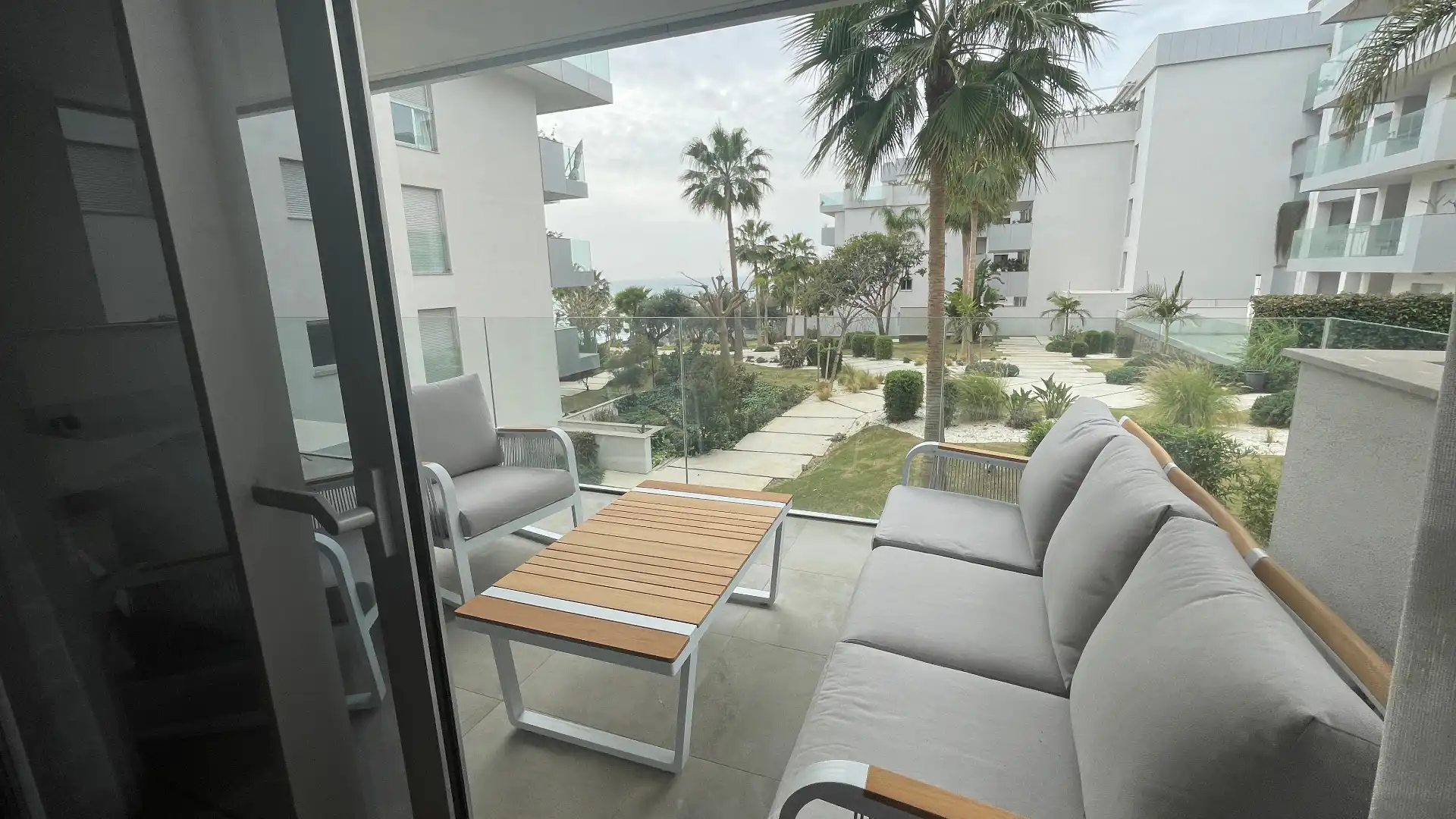 Terraza de Apartamento en venta en Mijas con Aire acondicionado, Calefacción y Parquet