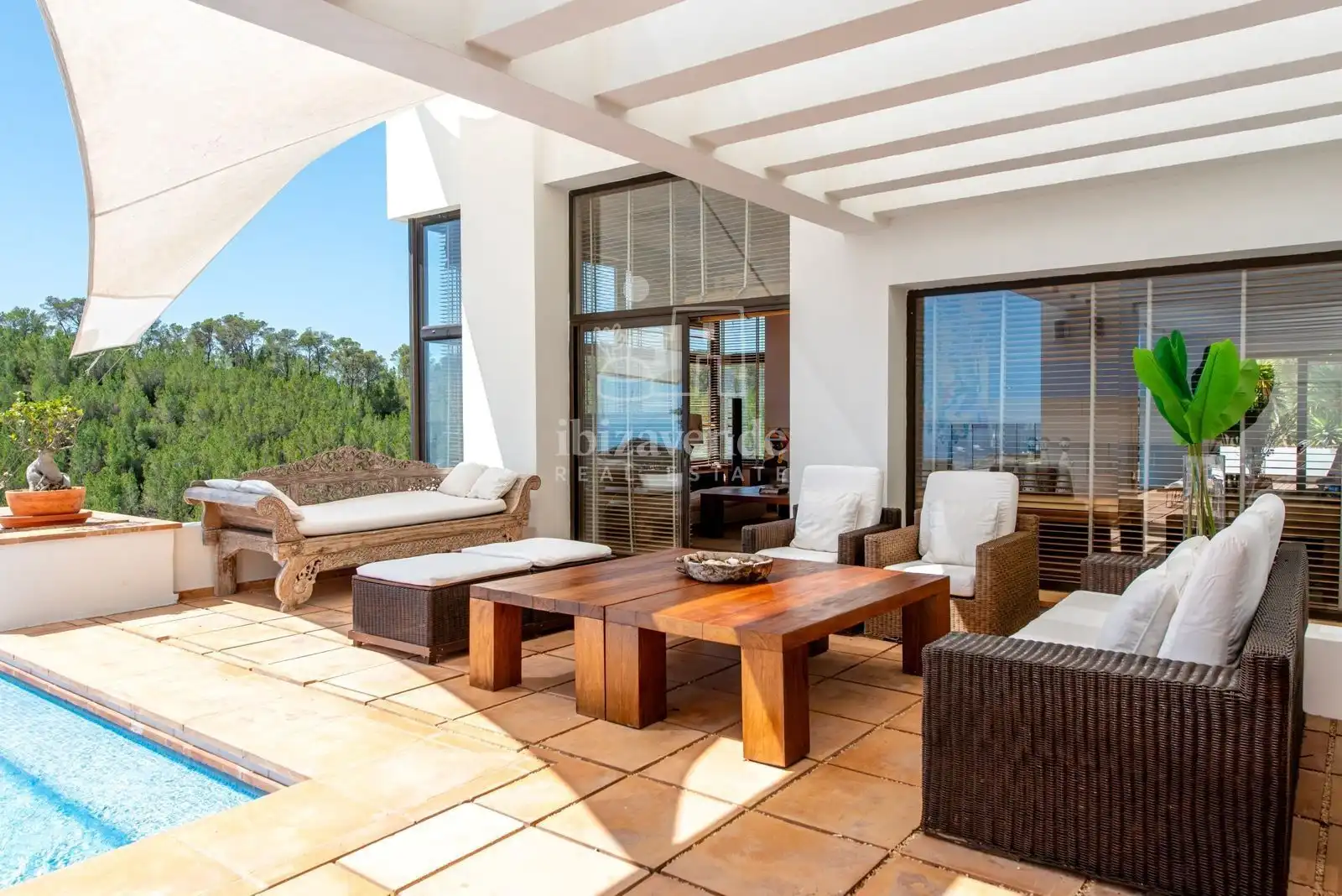 Terraza de Casa o chalet de alquiler en Eivissa con Aire acondicionado, Calefacción y Piscina