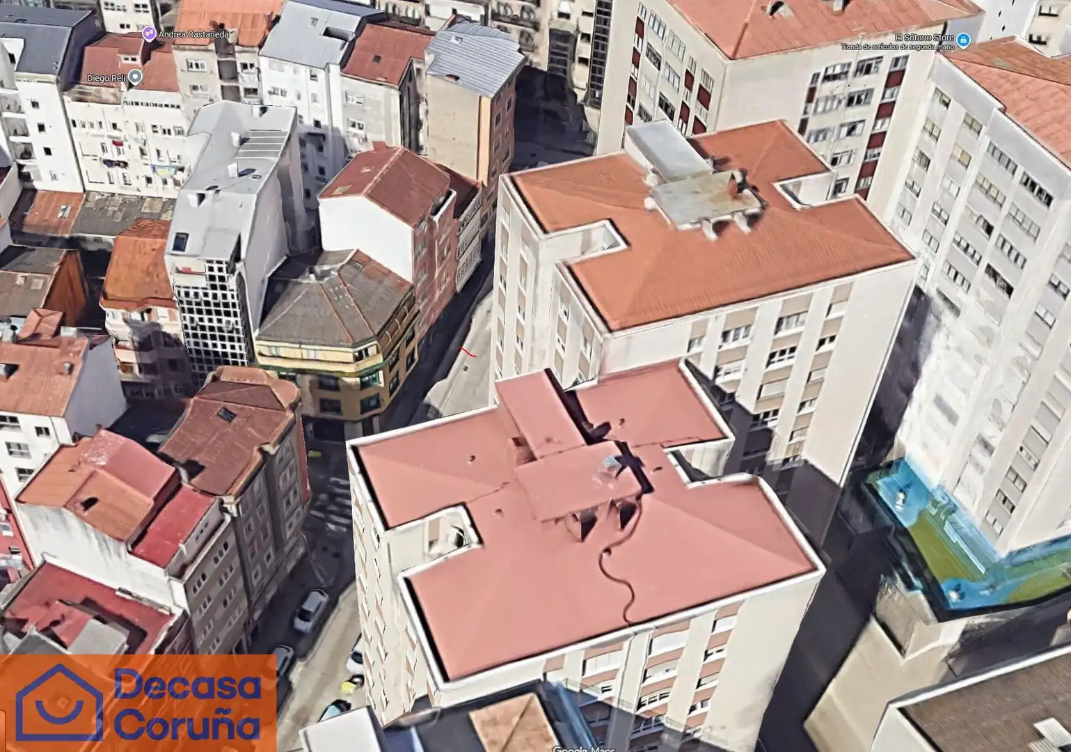 Vista exterior de Planta baixa en venda en A Coruña Capital 