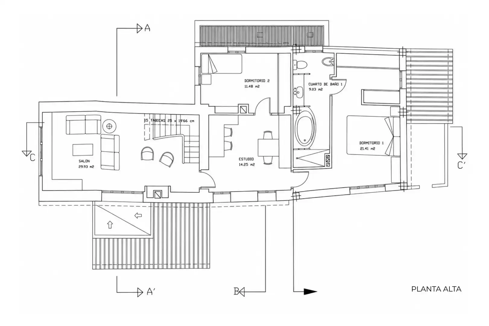 Villa mit Terrasse zum Verkauf in Pasaje Polígono 5 Paraje 132 HUERTA DE ARRIBA, imagen 34