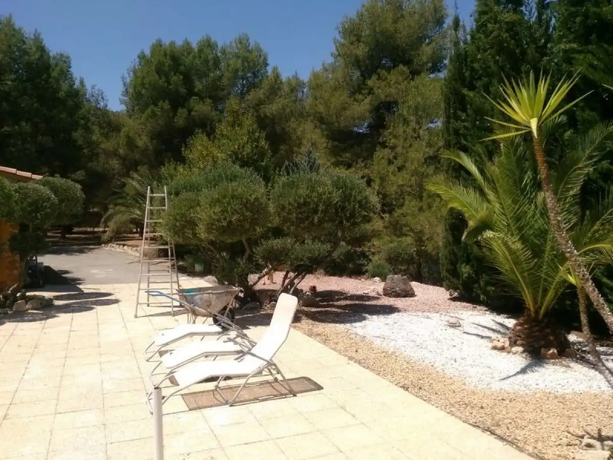 Garden of Houses for rent in Castalla  with Heating, Terrace and Swimming Pool