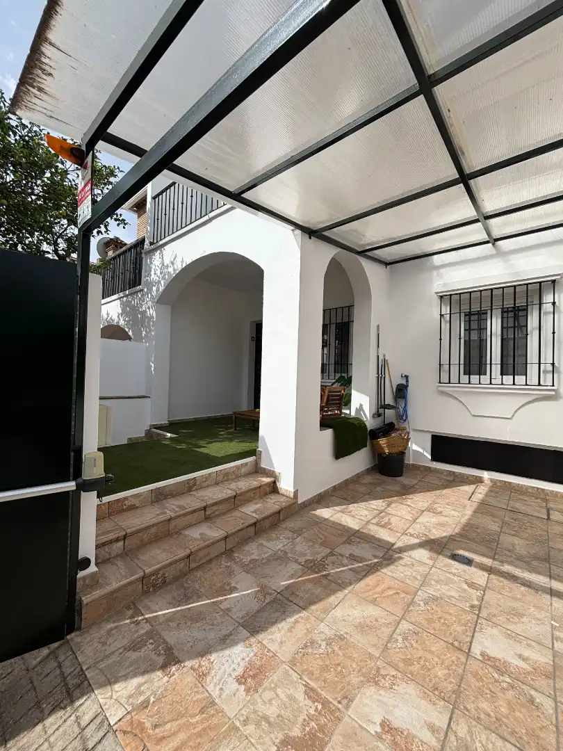 Terraza de Casa adosada en venta en Mairena del Aljarafe con Jardín privado, Parquet y Terraza