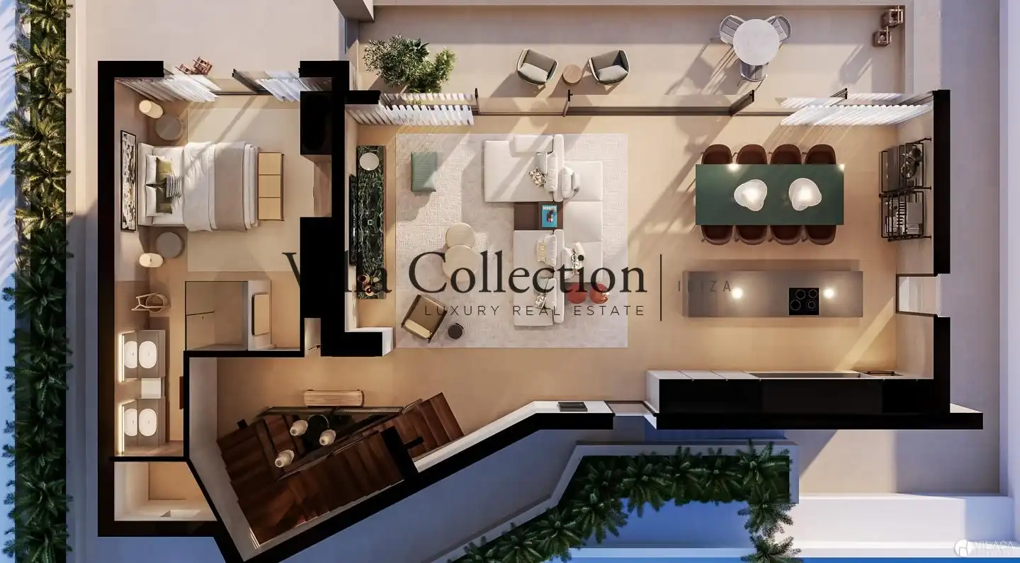 Living room of Houses for sale in Santa Eulària des Riu  with Air Conditioner, Heating and Terrace