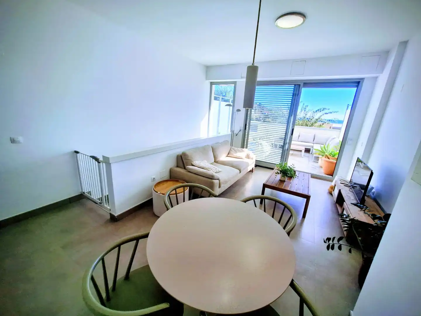 Sala d'estar de Apartament en venda en Oropesa del Mar / Orpesa amb Aire condicionat, Jardí privat i Terrassa
