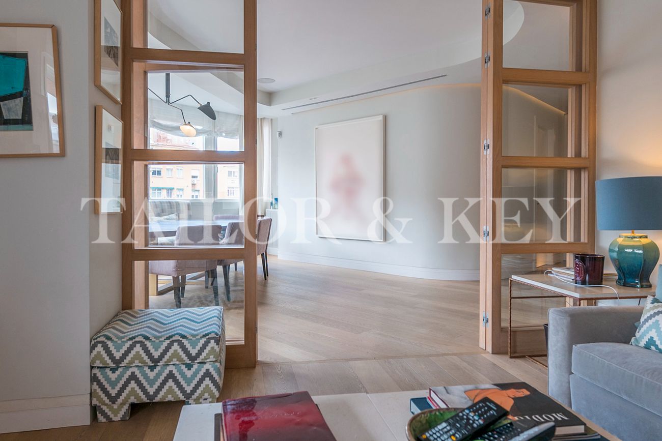 Living room of Flat to rent in  Madrid Capital  with Air Conditioner