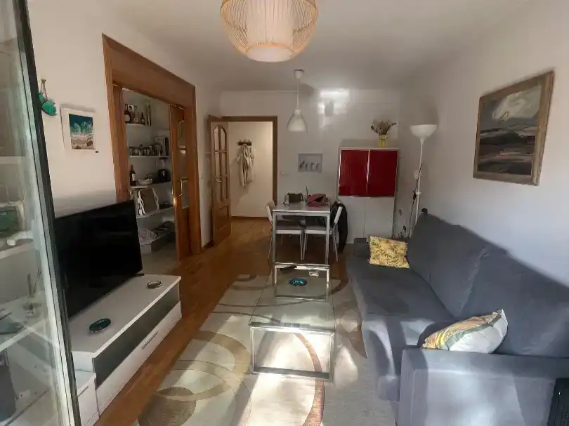 Living room of Flat for rent in Sanxenxo  with Private garden, Parquet flooring and Storage room