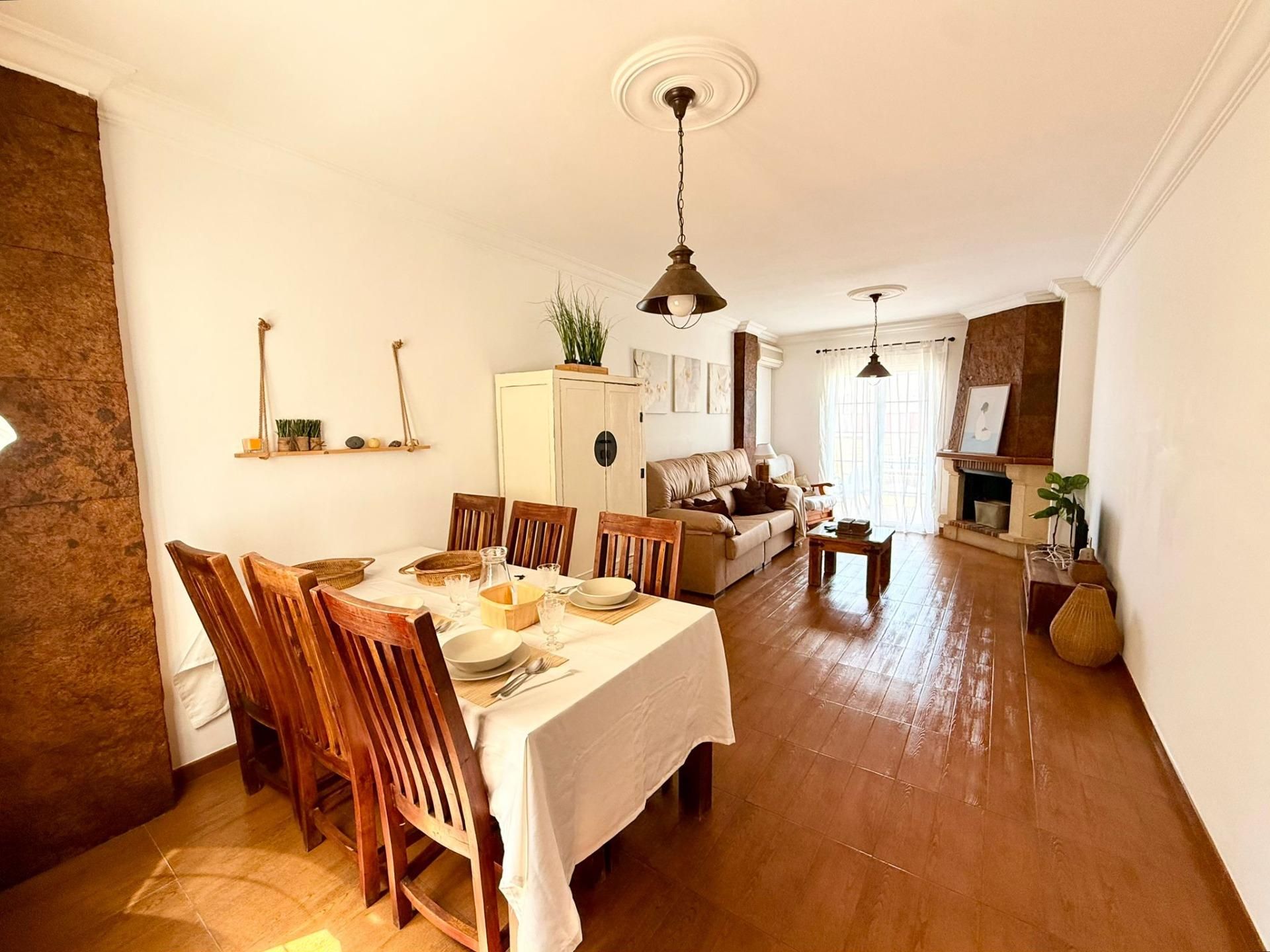 Dining room of Attic to rent in Roquetas de Mar  with Air Conditioner and Terrace