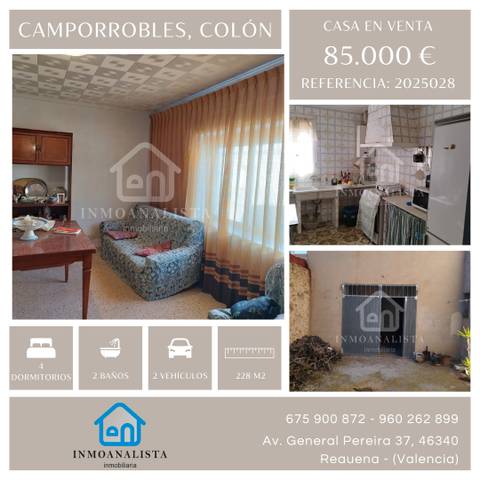 Casa-chalet en Venta en Calle Colon en Camporrobles
