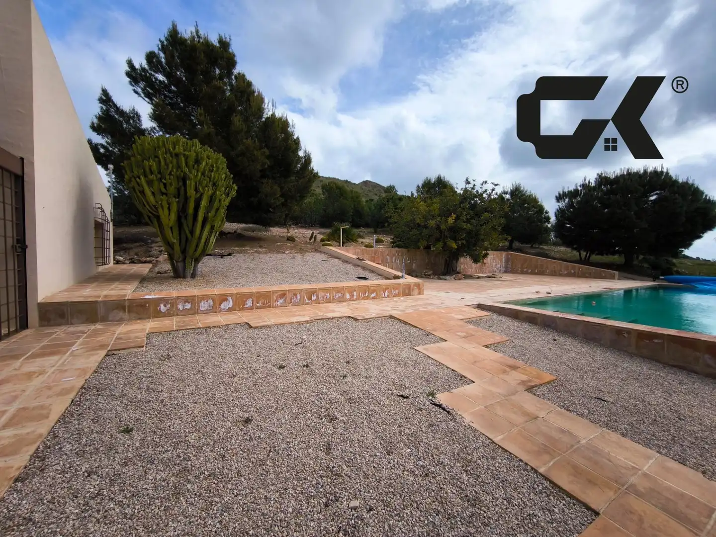 Jardí de Finca rústica en venda en Mazarrón amb Terrassa, Piscina i Moblat