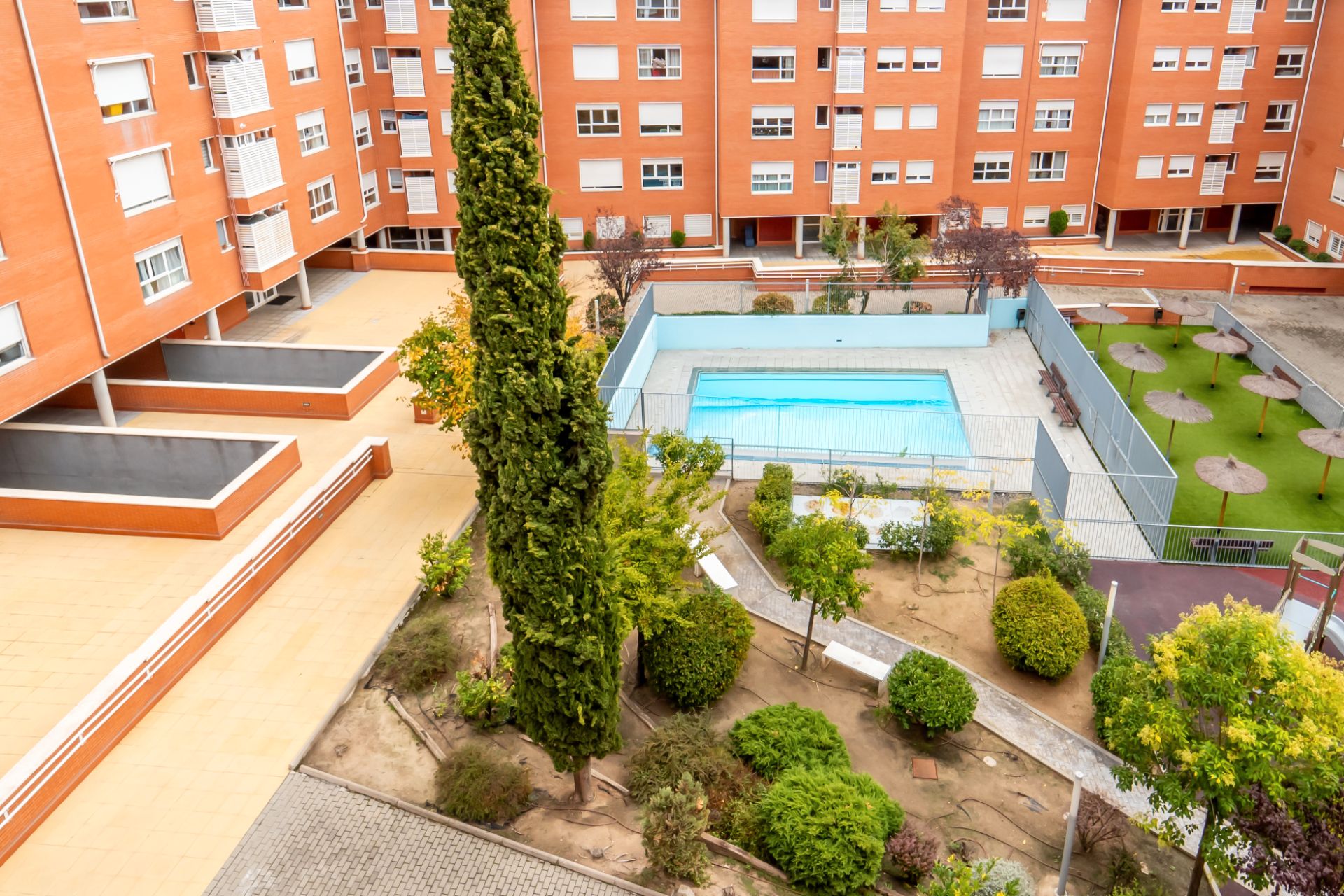 Swimming pool of Planta baja for sale in  Madrid Capital  with Terrace and Community pool
