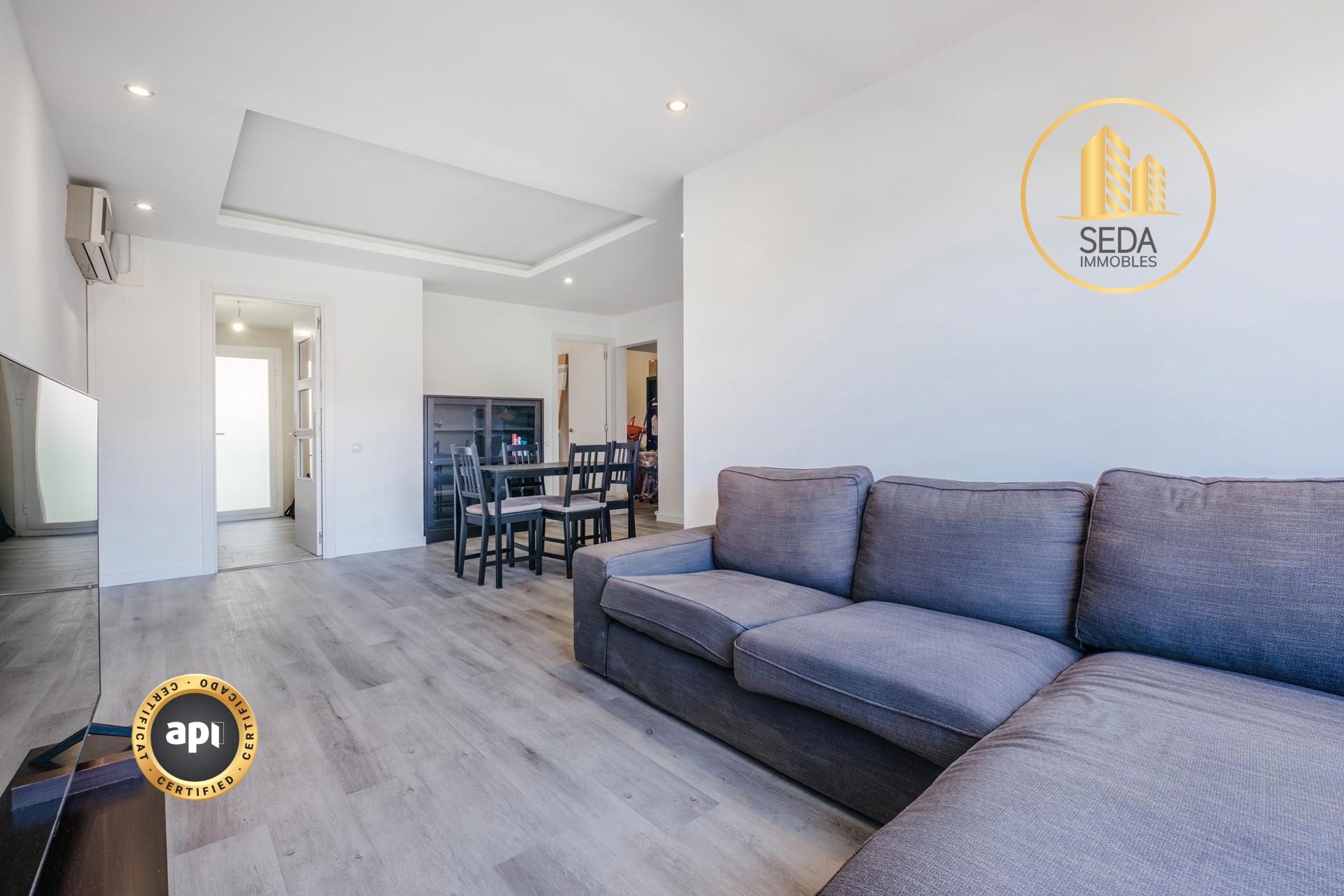 Sala d'estar de Àtic en venda en Terrassa amb Aire condicionat, Calefacció i Parquet