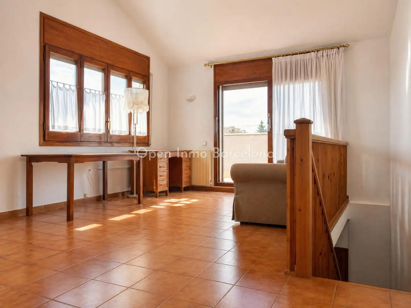 Wohnzimmer von Einfamilien-Reihenhaus zur Miete in Sant Pere de Ribes mit Heizung, Privatgarten und Terrasse