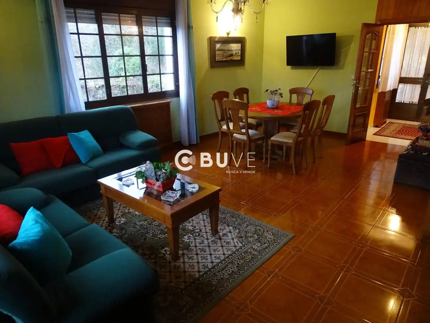 Sala de estar de Casa o chalet en venta en Moraña con Calefacción, Jardín privado y Parquet