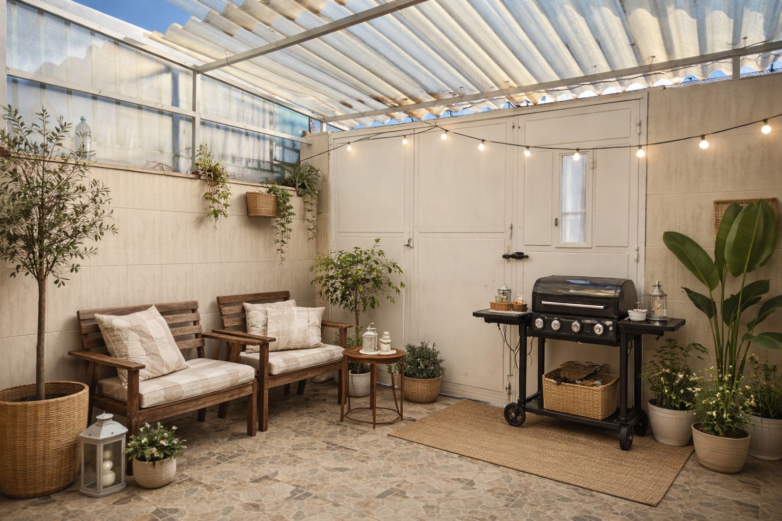 Terrace of Single-family semi-detached for sale in  Madrid Capital  with Air Conditioner, Terrace and Balcony