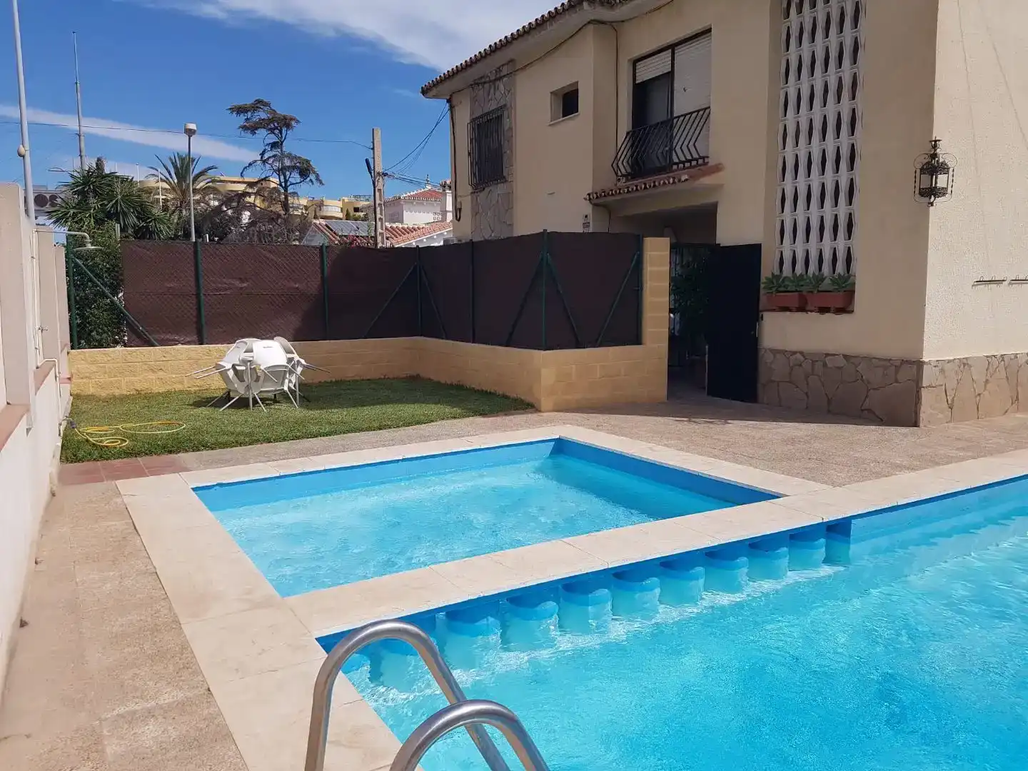 Piscina de Casa o xalet de lloguer en Benalmádena amb Aire condicionat, Jardí privat i Parquet