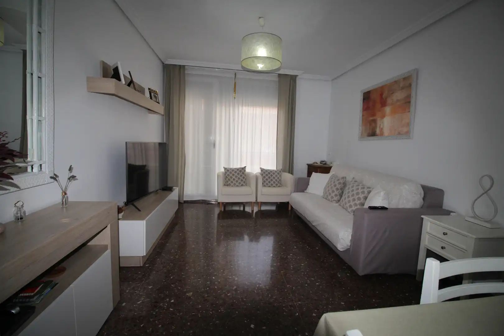 Living room of Flat for sale in Carlet  with Terrace, Storage room and Oven