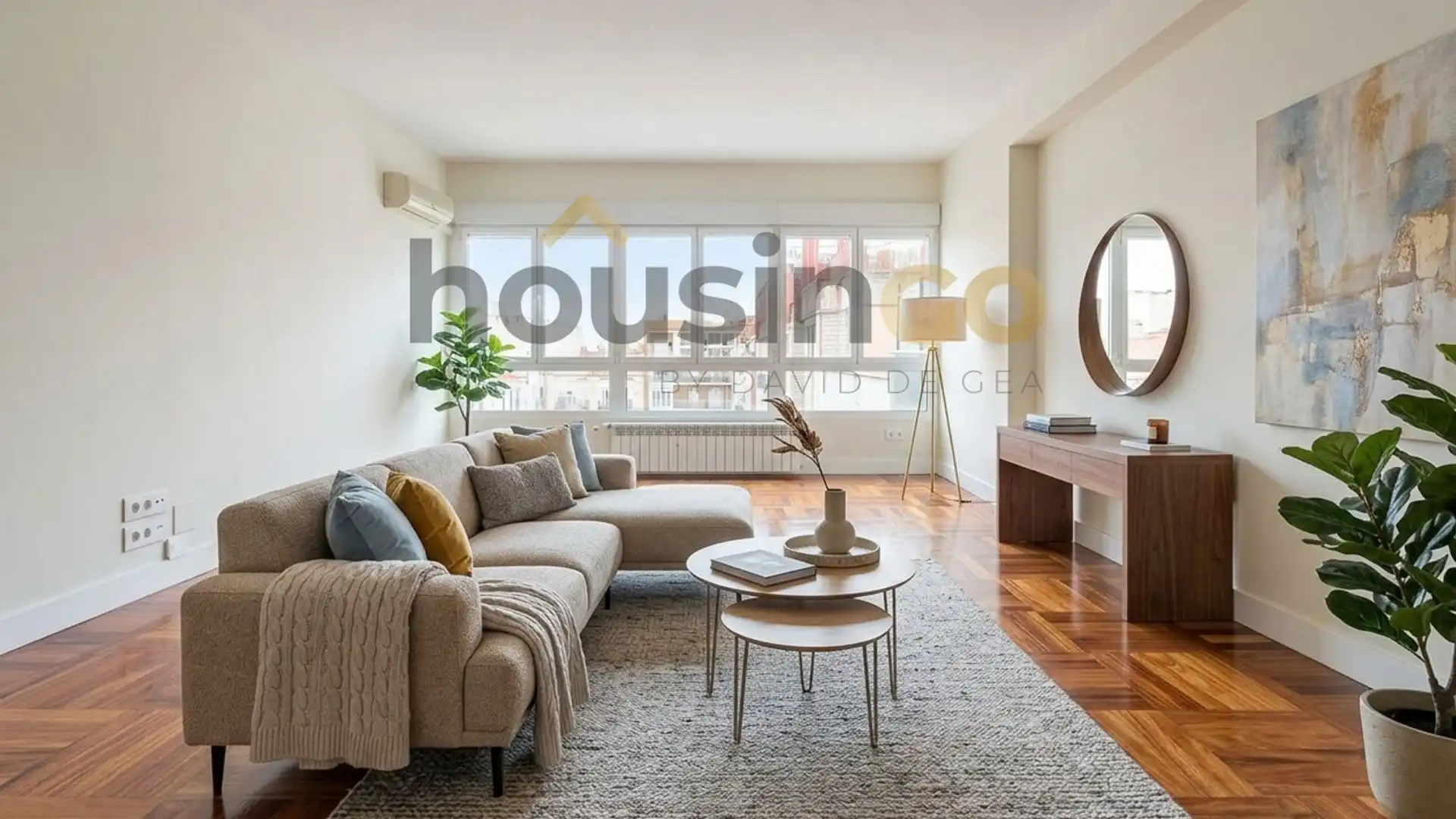 Sala de estar de Piso de alquiler en  Madrid Capital con Aire acondicionado, Calefacción y Horno