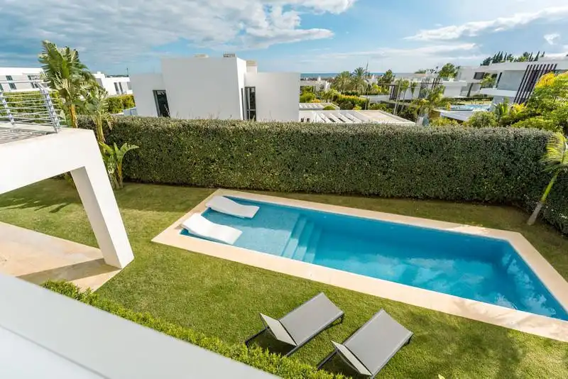 Terrassa de Casa o xalet de lloguer en Estepona amb Aire condicionat, Jardí privat i Terrassa