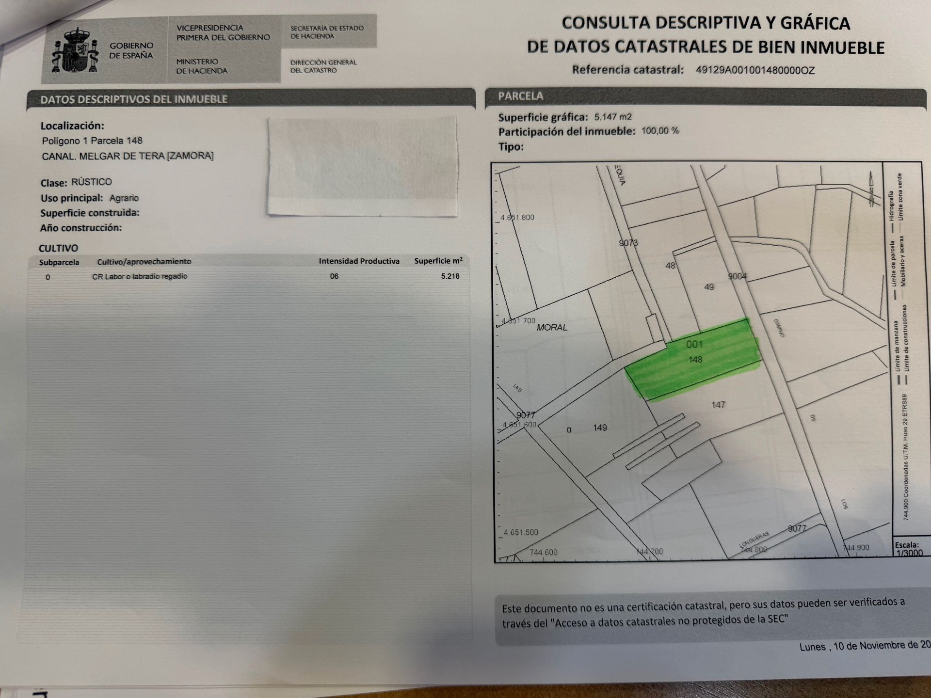 Land for sale in Melgar de Tera