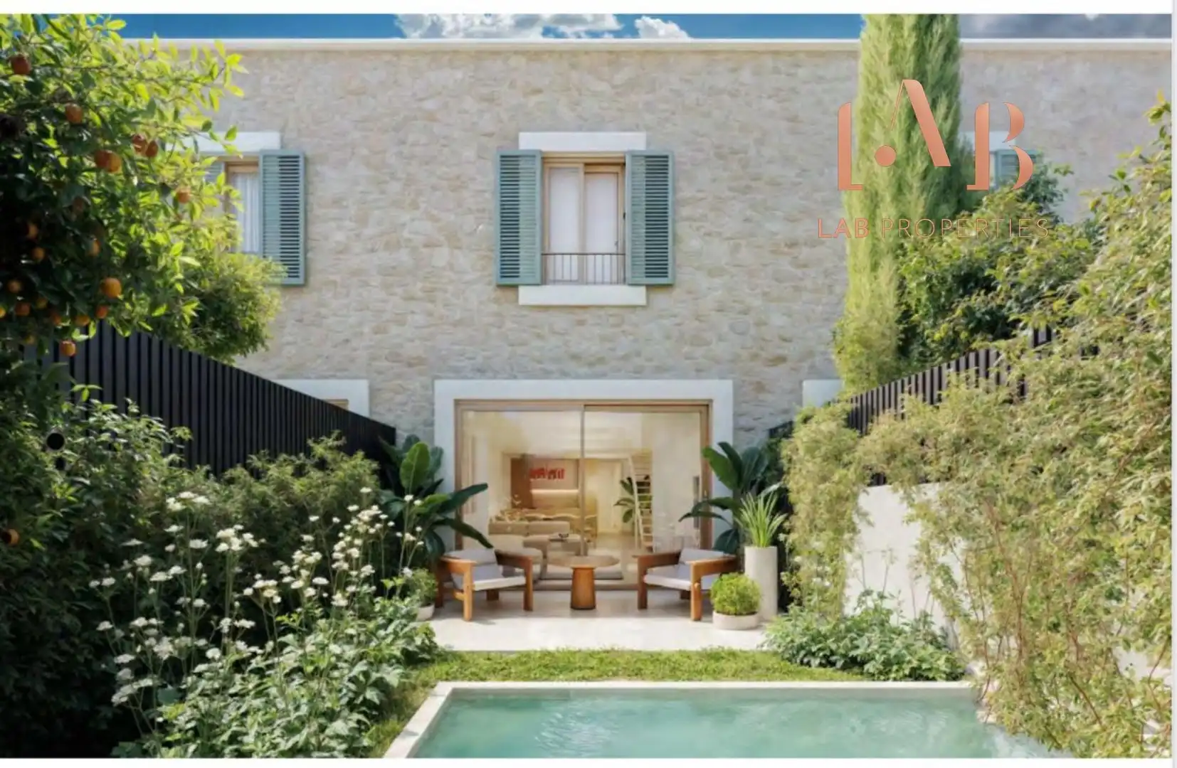 Garden of Detached homes for sale in Ses Salines  with Air Conditioner, Private garden and Swimming Pool