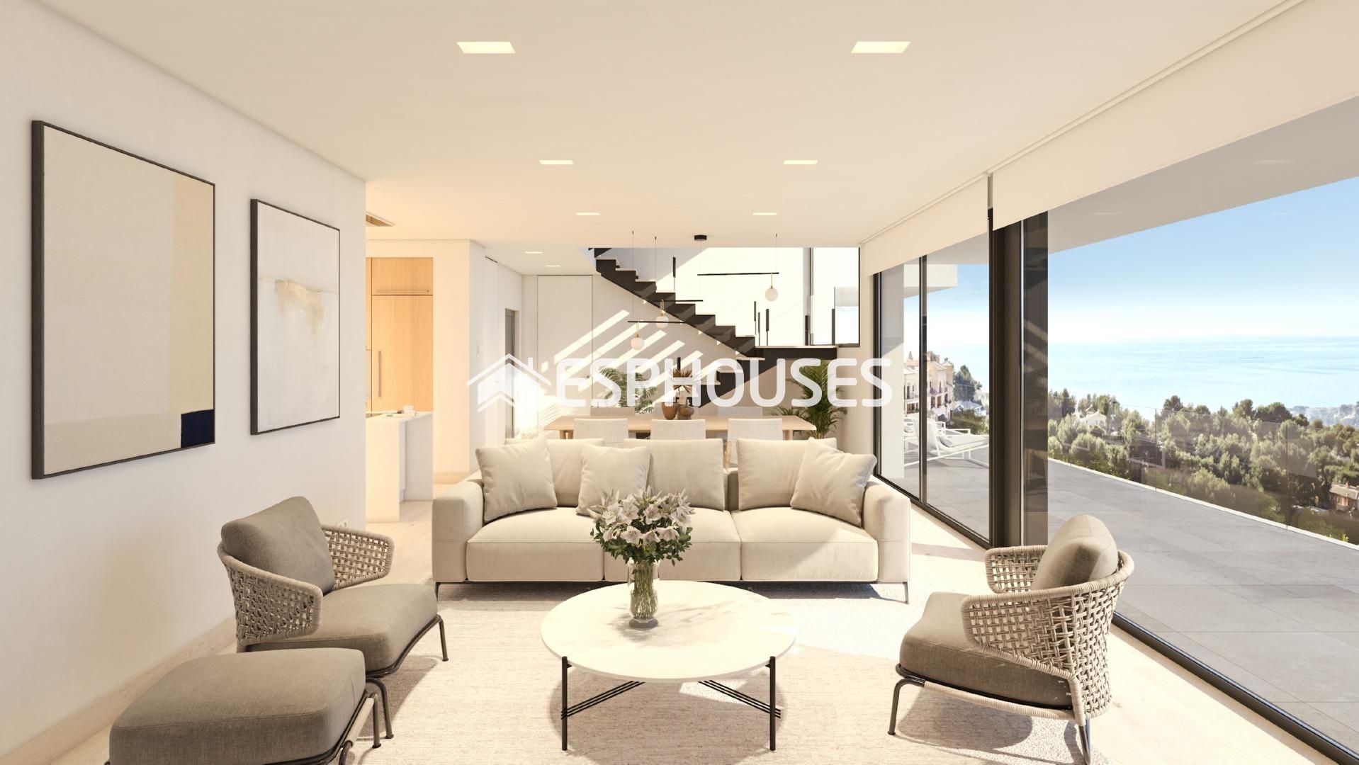 Living room of House or chalet for sale in Altea  with Air Conditioner, Terrace and Swimming Pool