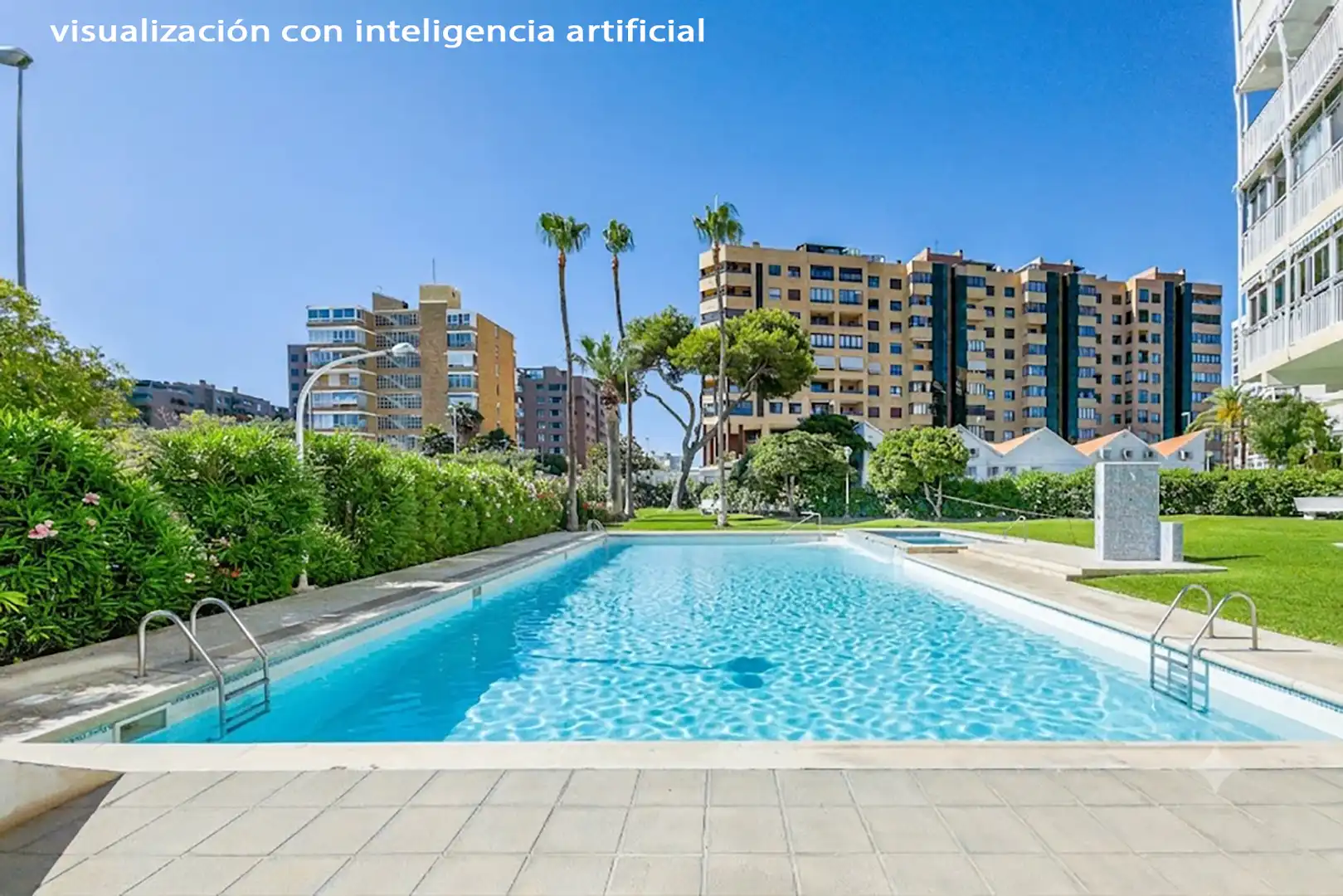 Piscina de Piso en venta en Alicante / Alacant con Aire acondicionado, Terraza y Amueblado