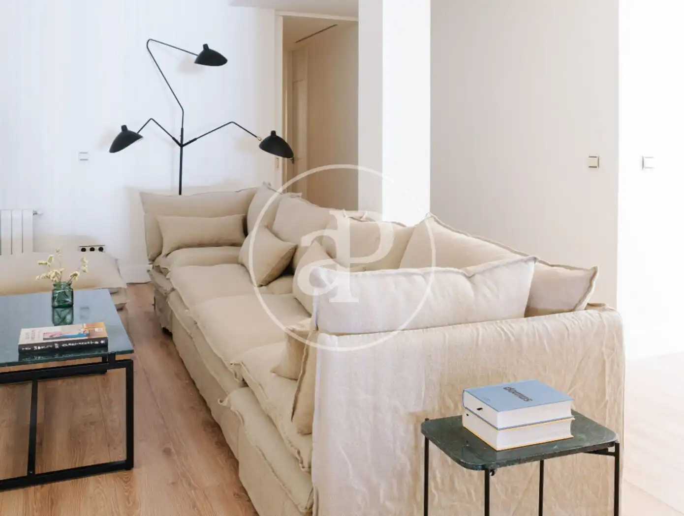 Wohnzimmer von Wohnung zur Miete in Madrid mit Klimaanlage, Heizung und Möbliert