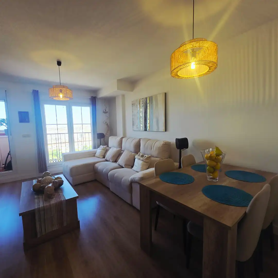 Wohnzimmer von Wohnung zum Verkauf in Rincón de la Victoria mit Klimaanlage, Heizung und Terrasse