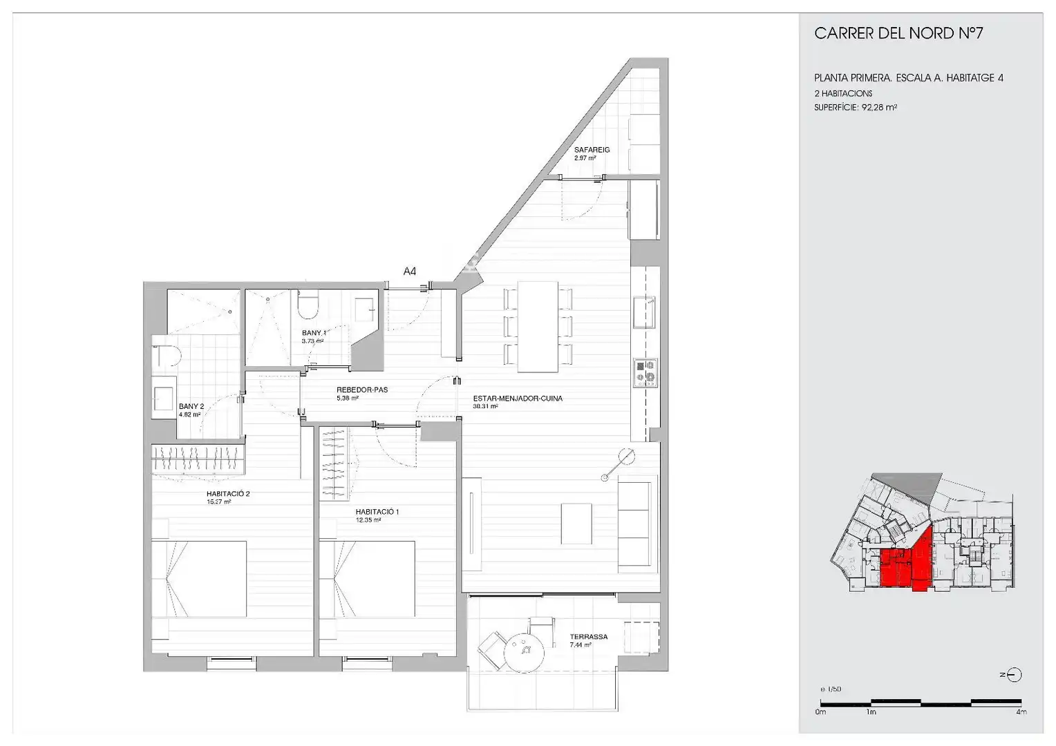 Piso en venta en del Nord, Centre