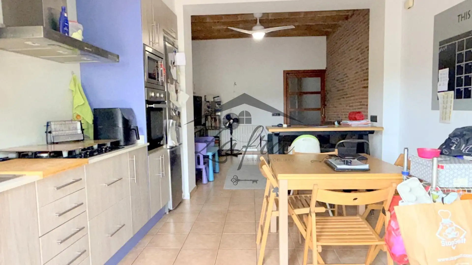 Cuina de Casa adosada en venda en Llagostera amb Calefacció i Terrassa