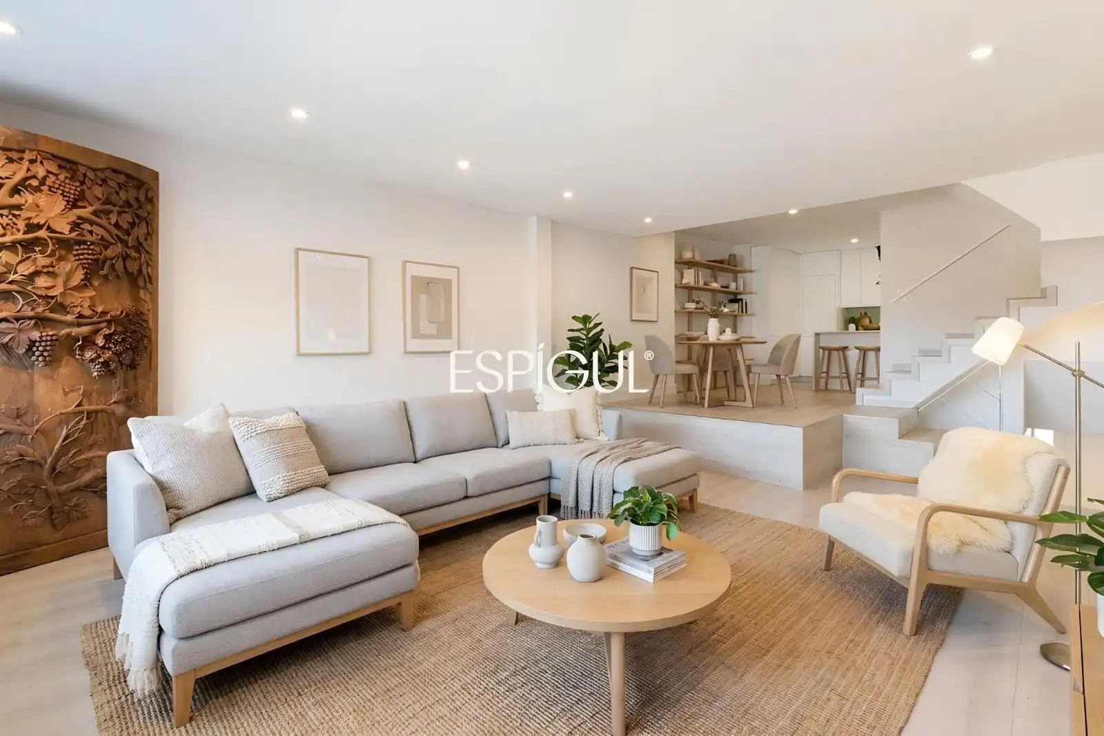 Sala de estar de Casa adosada en venta en Sant Cugat del Vallès con Aire acondicionado, Calefacción y Terraza