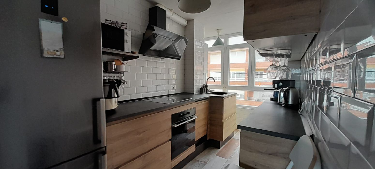 Cocina de Piso de alquiler en Suances con Calefacción, Jardín privado y Terraza