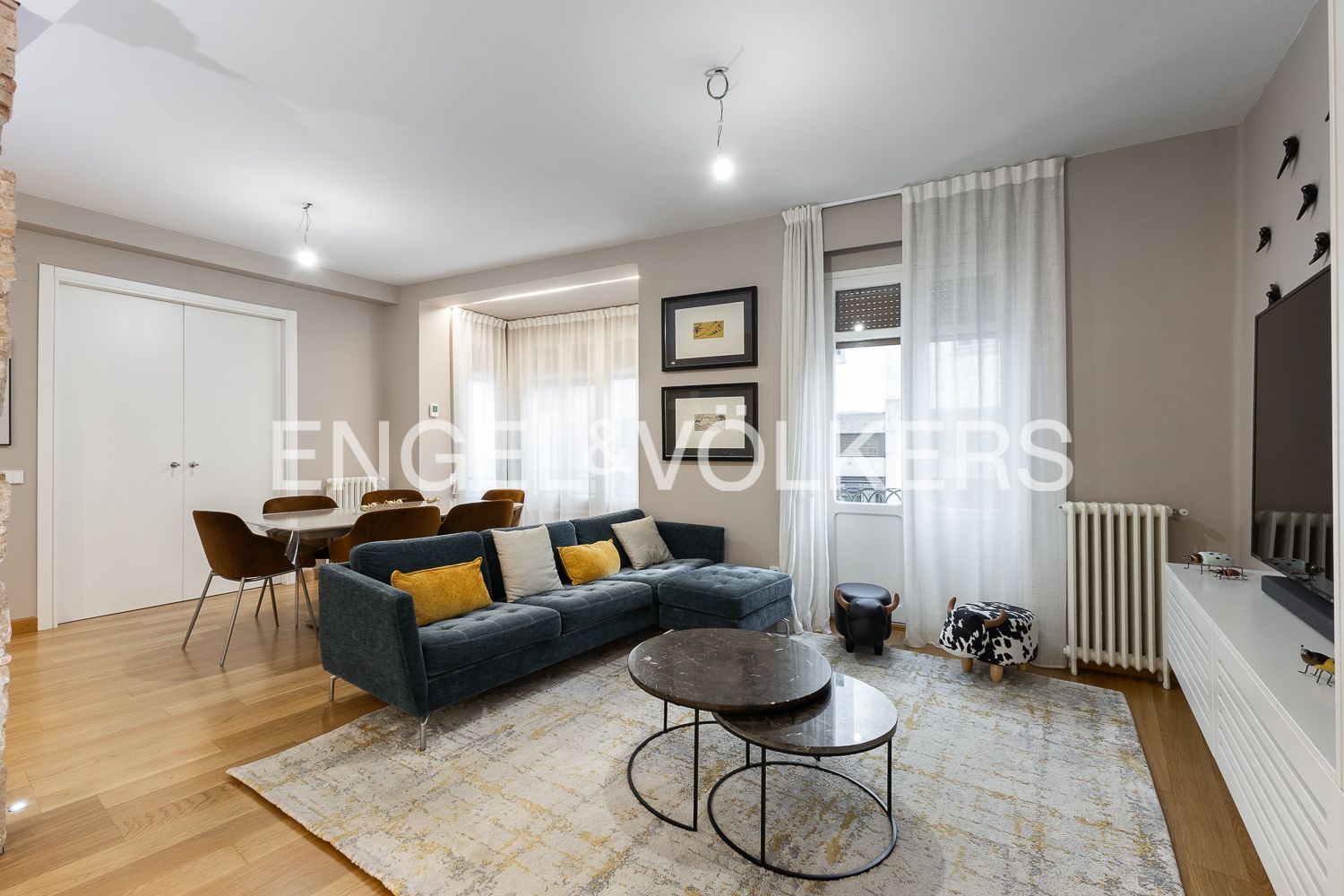 Sala de estar de Apartamento en venta en  Valencia Capital con Aire acondicionado, Calefacción y Parquet