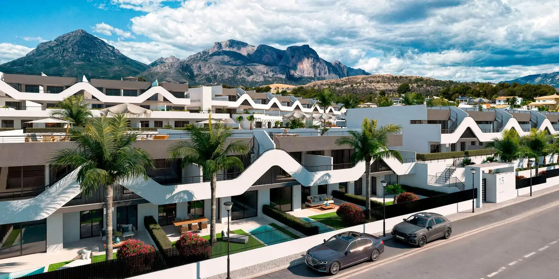 Vista exterior de Ático en venta en L'Alfàs del Pi con Piscina comunitaria