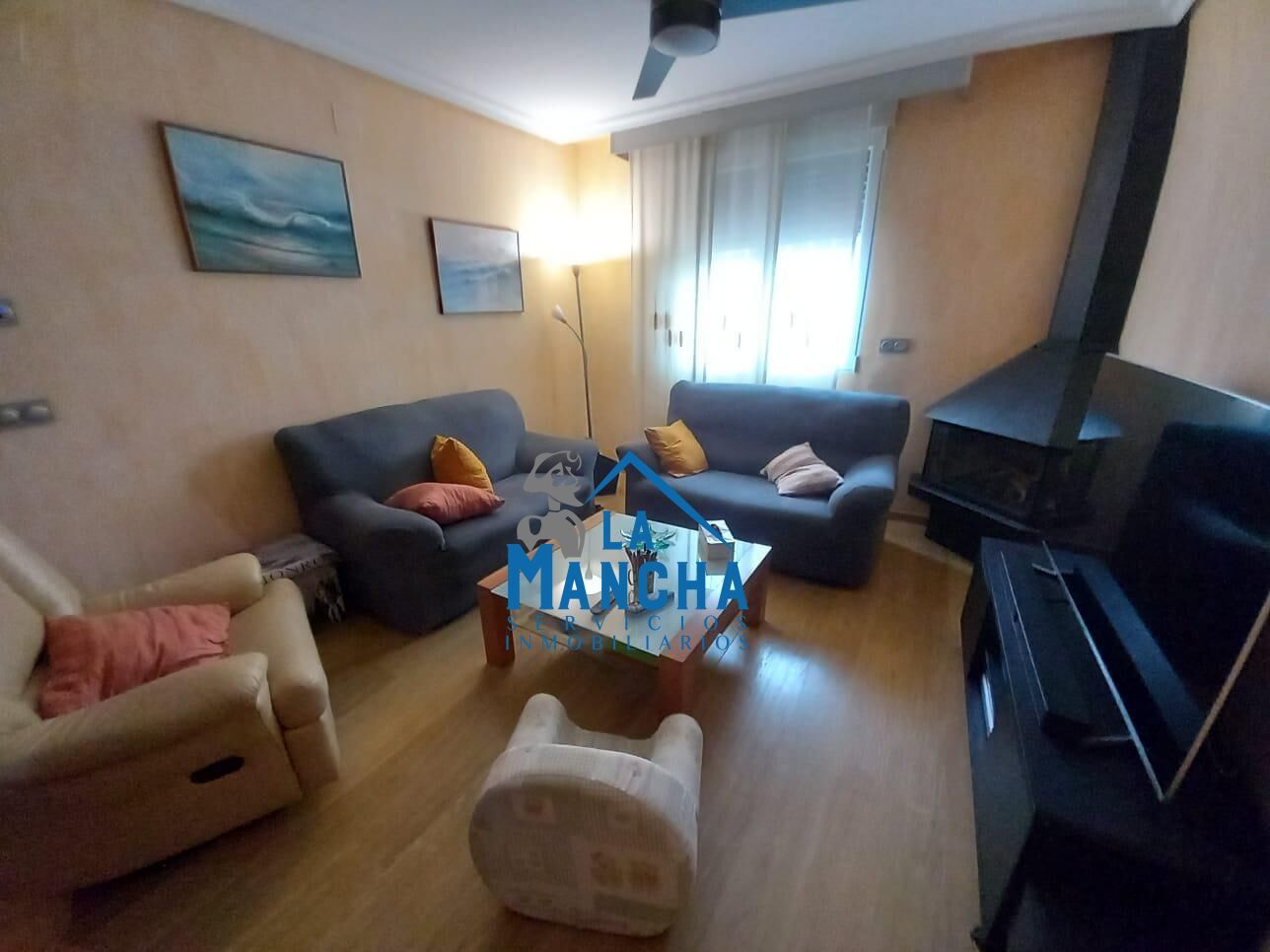 Wohnzimmer von Einfamilien-Reihenhaus zum Verkauf in La Gineta mit Abstellraum und Schwimmbad