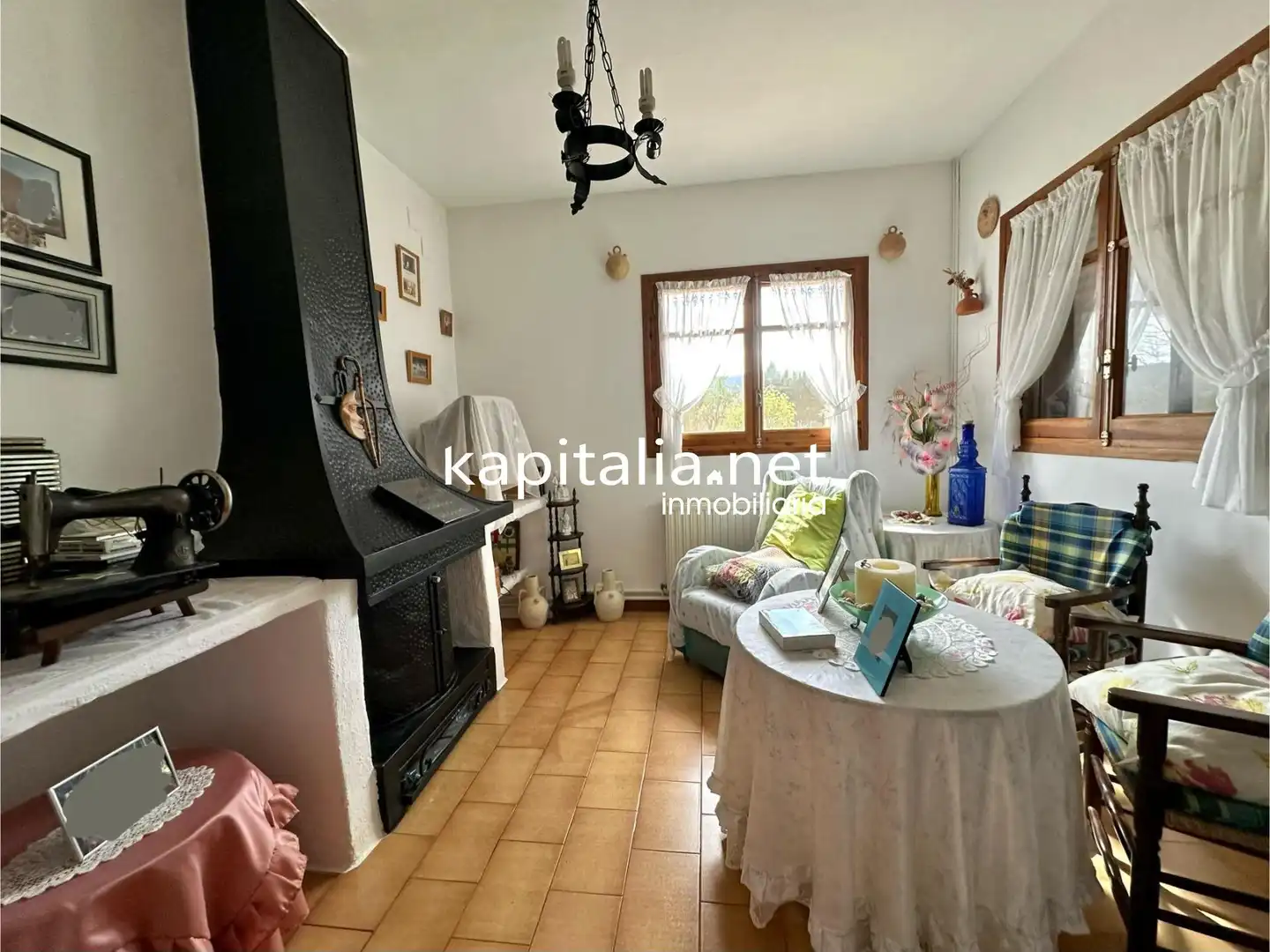 Living room of Houses for sale in Alcoy / Alcoi  with Air Conditioner, Private garden and Terrace
