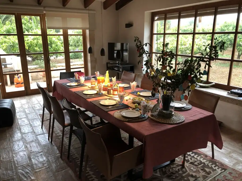 Comedor de Finca rústica en venta en Pollença con Aire acondicionado, Calefacción y Piscina