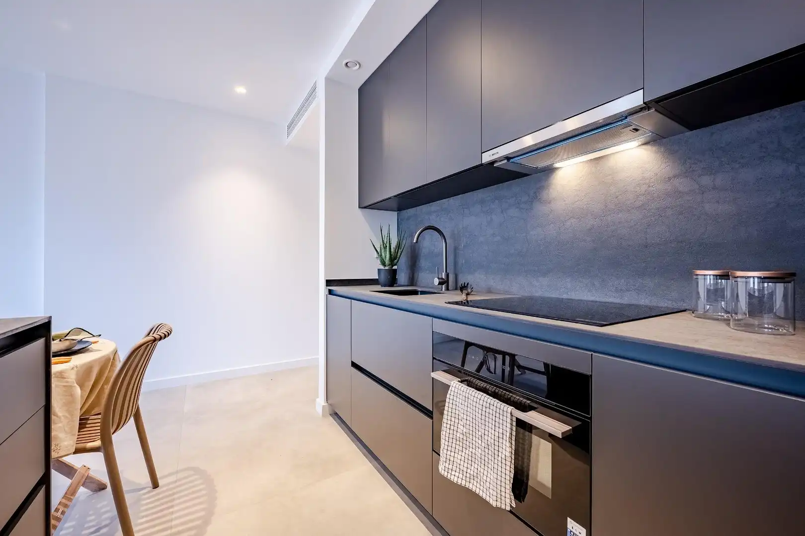 Cocina de Piso de alquiler en Barcelona con Aire acondicionado, Calefacción y Parquet