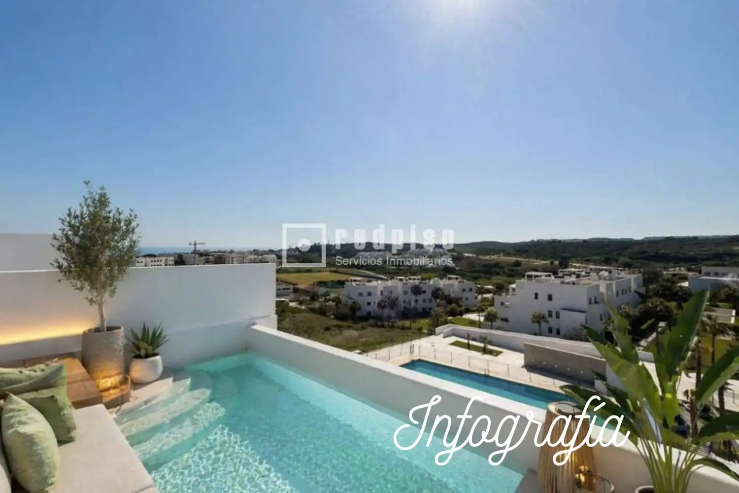 Vista exterior de Pis en venda en Estepona amb Aire condicionat, Calefacció i Jardí privat