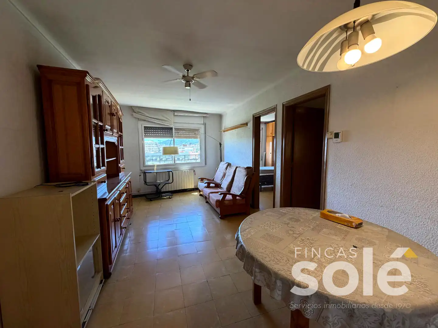 Sala d'estar de Pis en venda en Santa Coloma de Gramenet amb Moblat