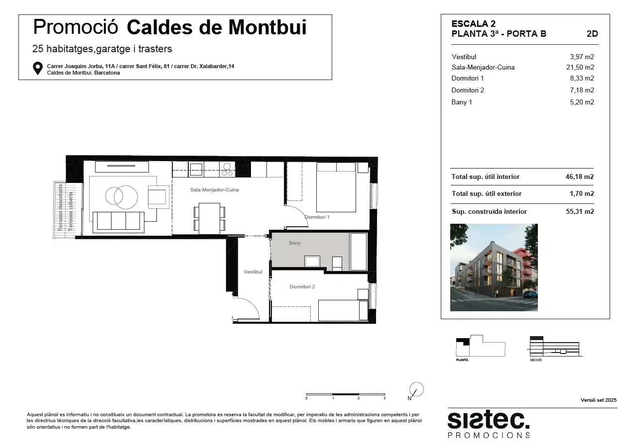 Ático en venta en Carrer Doctor Xalabarder, 14, Caldes de Montbui