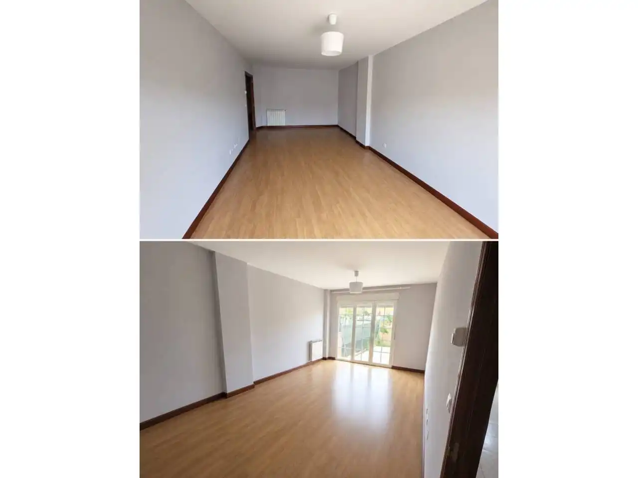 Sala d'estar de Casa adosada en venda en Chozas de Abajo amb Calefacció, Jardí privat i Parquet