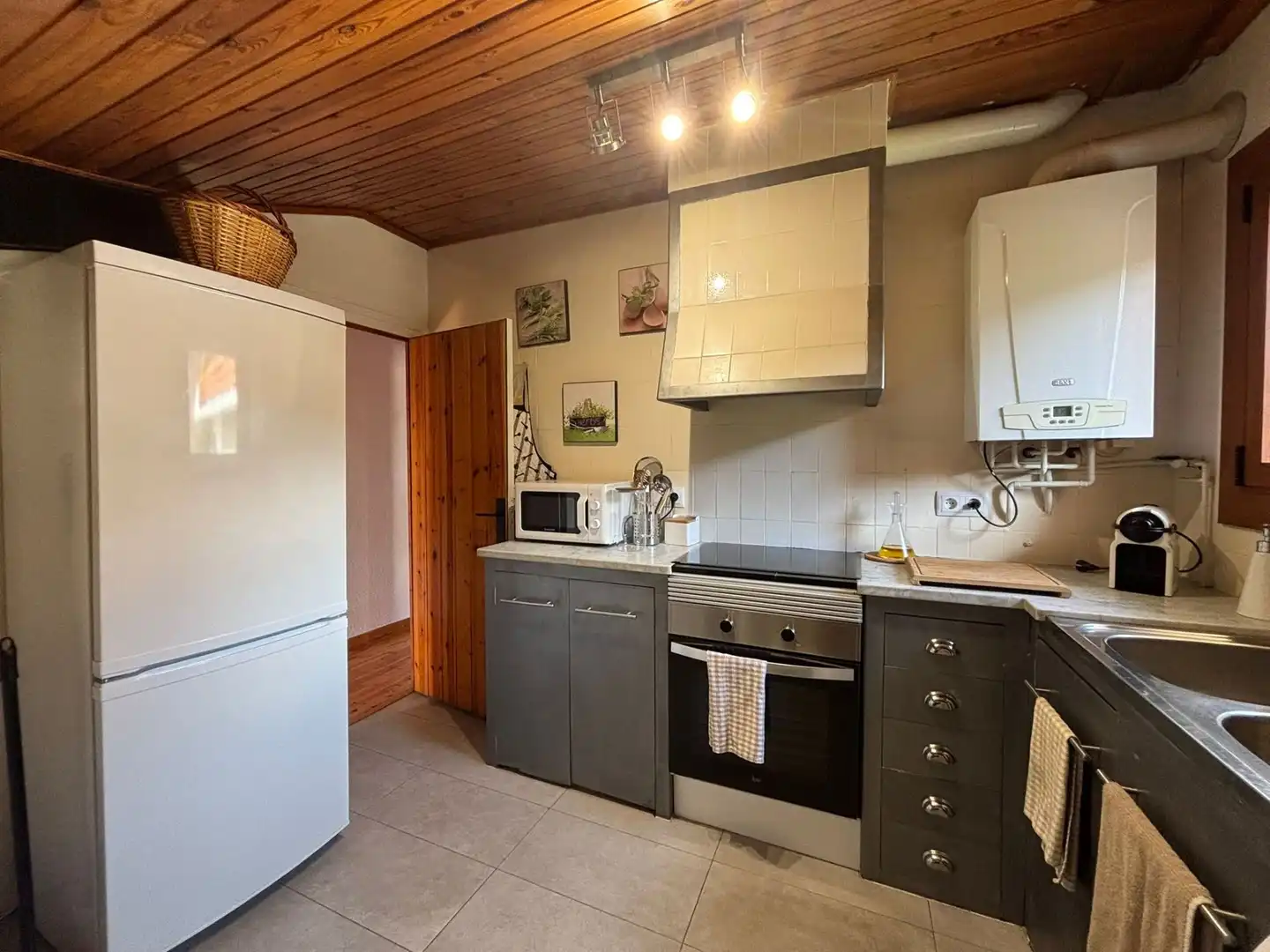 Cuina de Apartament de lloguer en Alp amb Calefacció i Moblat