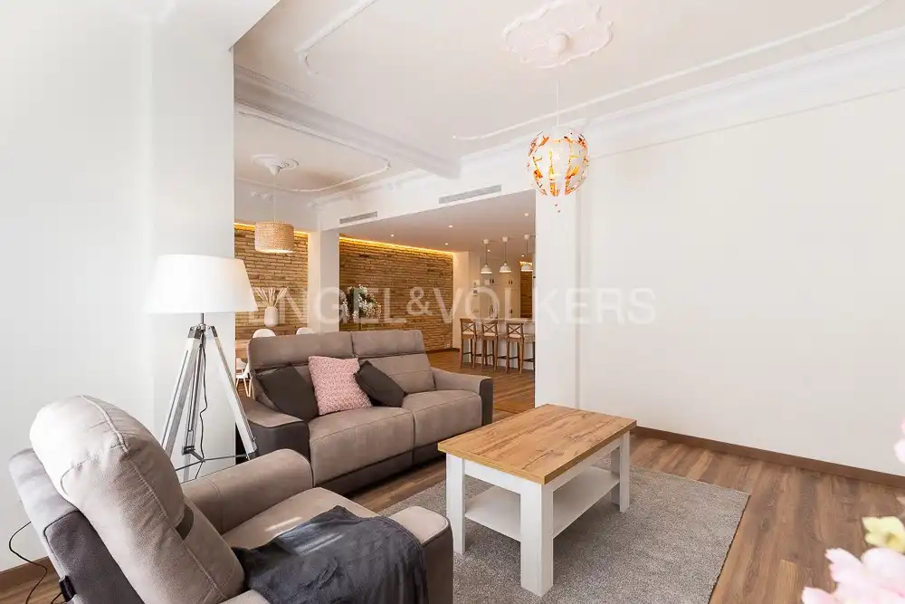 Sala de estar de Piso de alquiler en Valencia con Aire acondicionado, Calefacción y Parquet