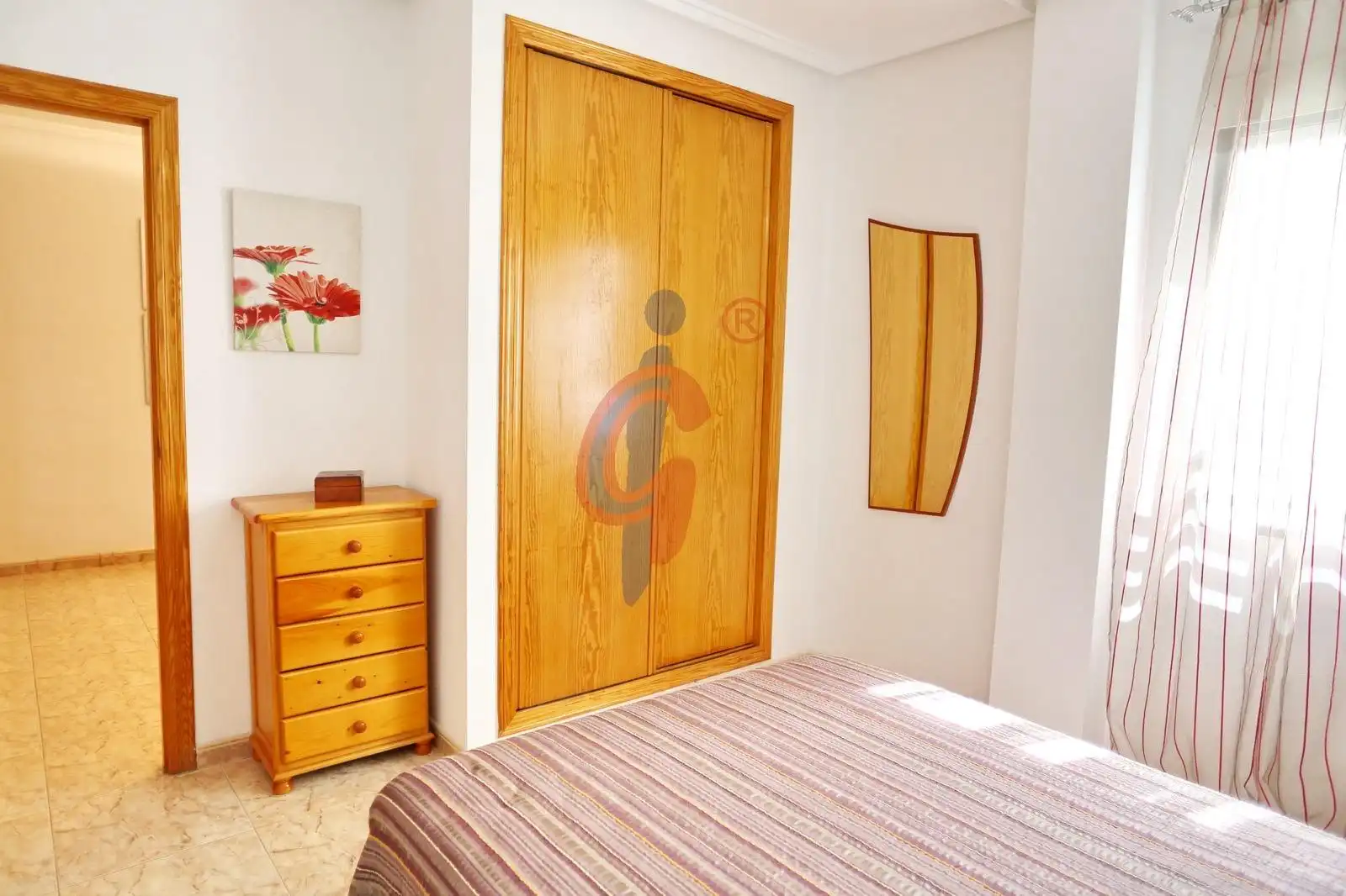 Schlafzimmer von Wohnungen zur Miete in Guardamar del Segura mit Klimaanlage, Heizung und Terrasse