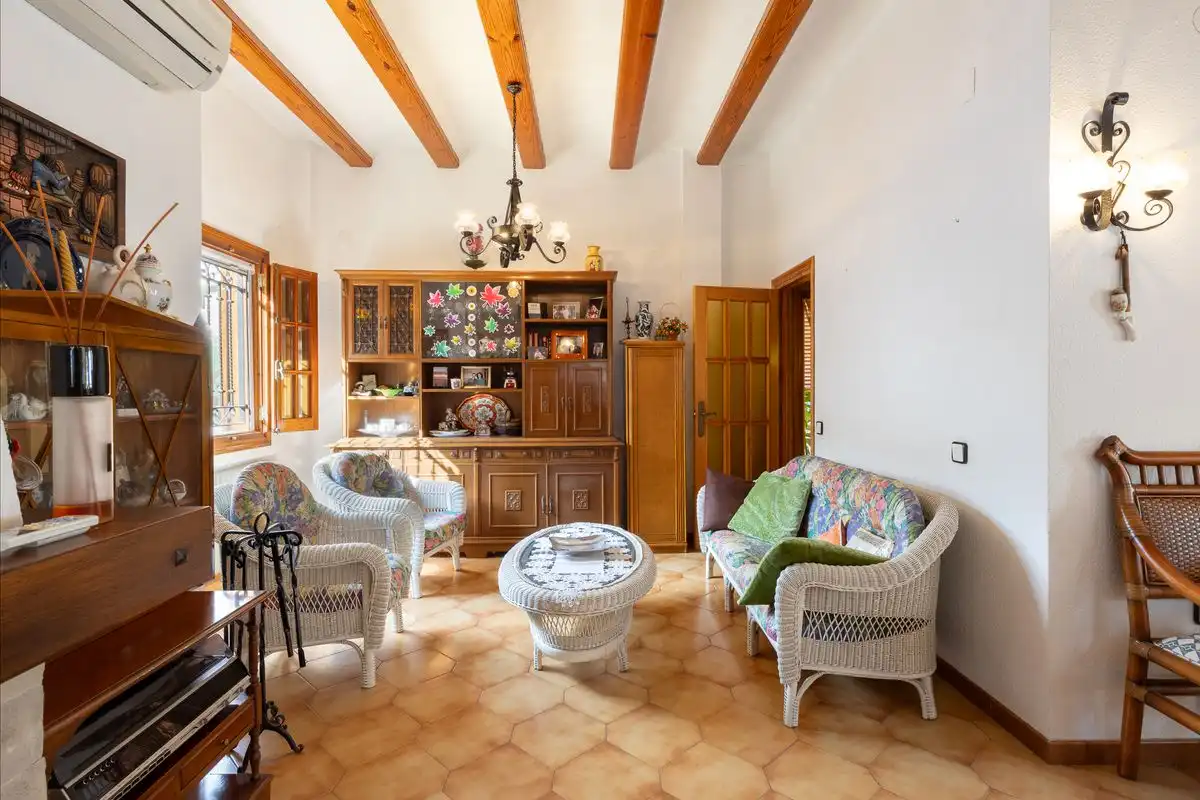 Wohnzimmer von Country house zum Verkauf in Mogente / Moixent mit Klimaanlage, Heizung und Terrasse