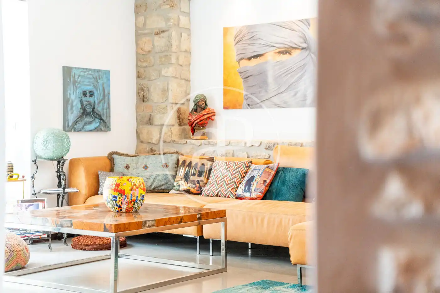 Sala de estar de Casa adosada en venta en Mancor de la Vall con Aire acondicionado, Calefacción y Jardín privado
