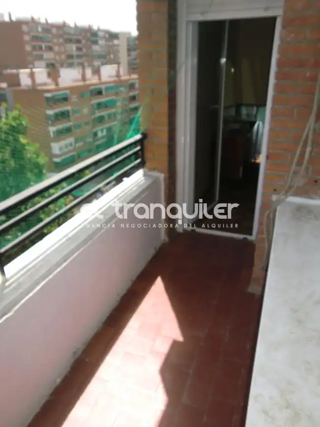 Balcony of Flat for rent in Madrid  with Air Conditioner, Parquet flooring and Terrace