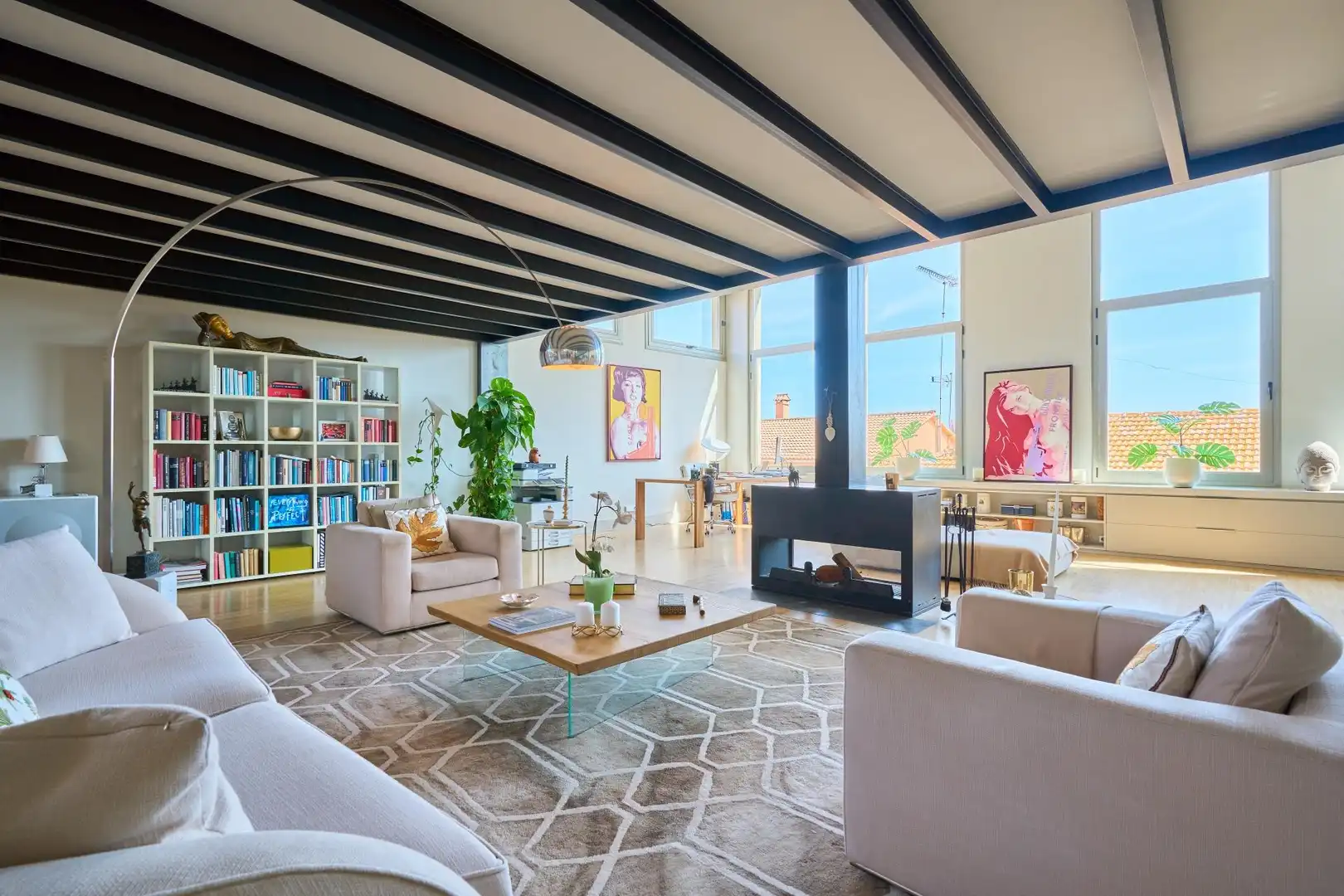 Living room of Houses for sale in  Palma de Mallorca  with Air Conditioner, Heating and Parquet flooring