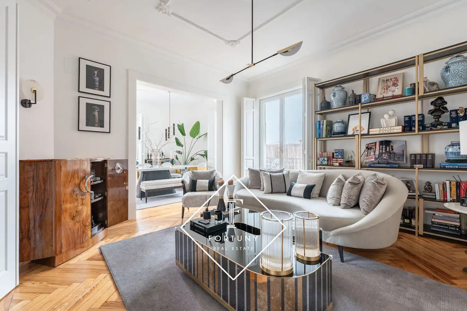 Wohnzimmer von Wohnung zur Miete in Madrid mit Klimaanlage und Heizung